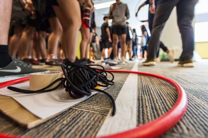 close up shot of people doing workshop activity Empowerment Camp